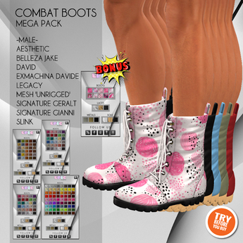 Second Life Marketplace - [EPIC] Combat Boots [M] MEGA (ADD ME)